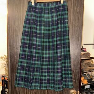 Westbound Blue and Green Maxi A-Line Skirt, Sz 14